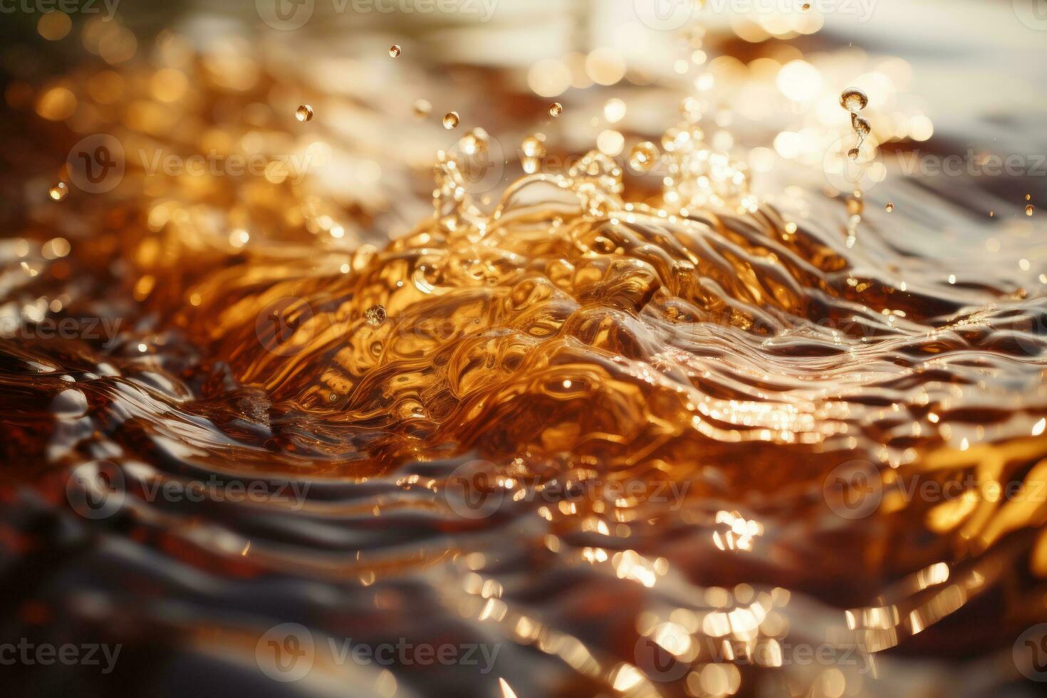 a close up of a brown liquid in the water generative ai photo