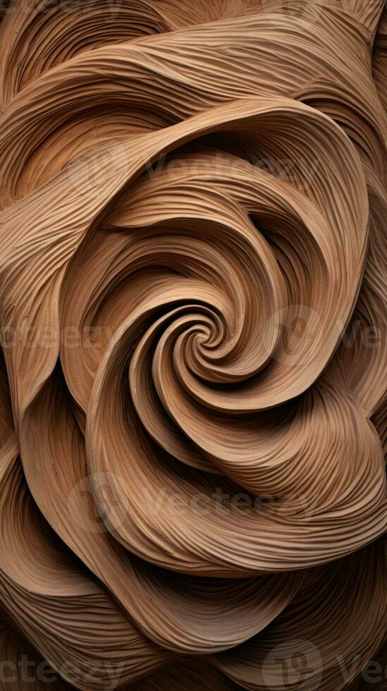 a close up of a brown swirl in the shape of a rose generative ai photo