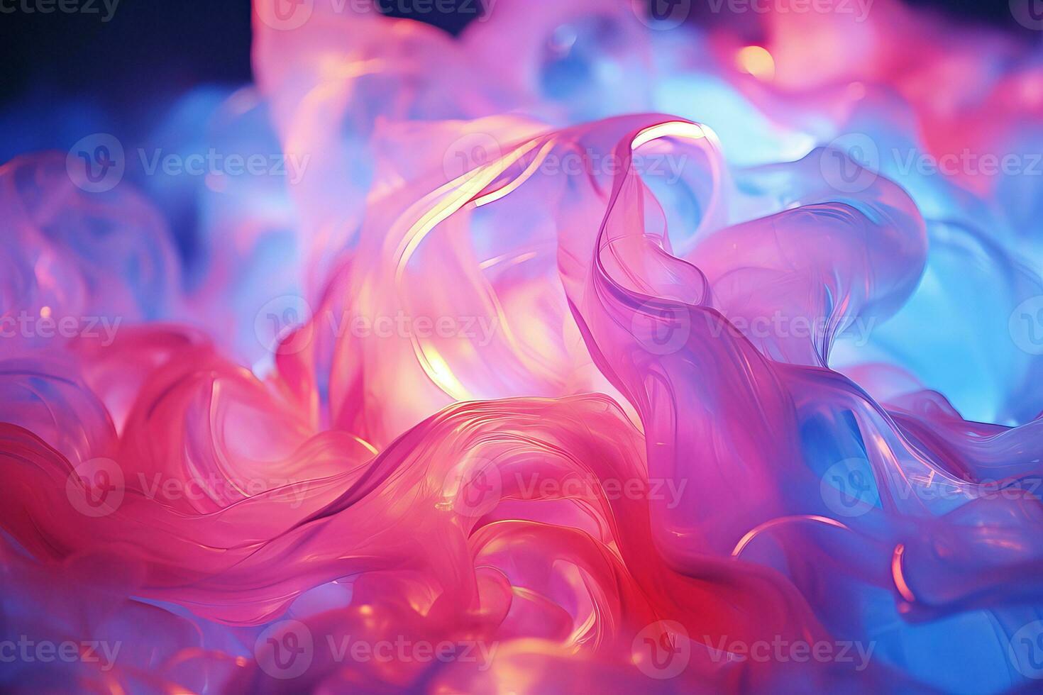 a close up of a colorful liquid on a black background generative ai photo