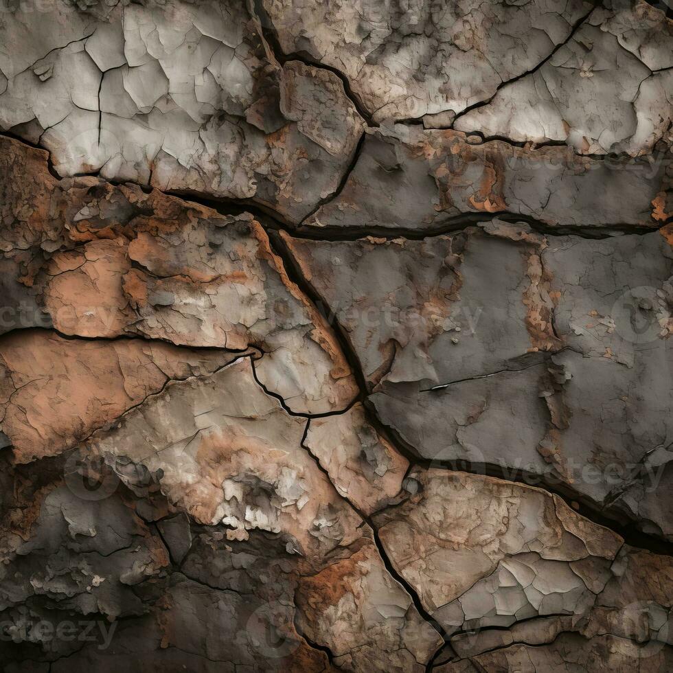 a close up of a cracked wall with cracks in it generative ai photo