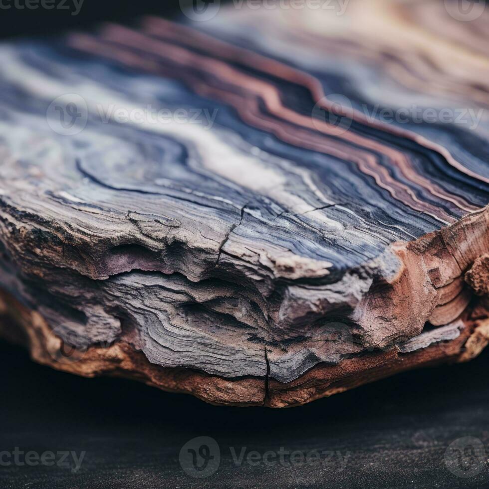 a close up of a piece of wood that has been painted with different colors generative ai photo
