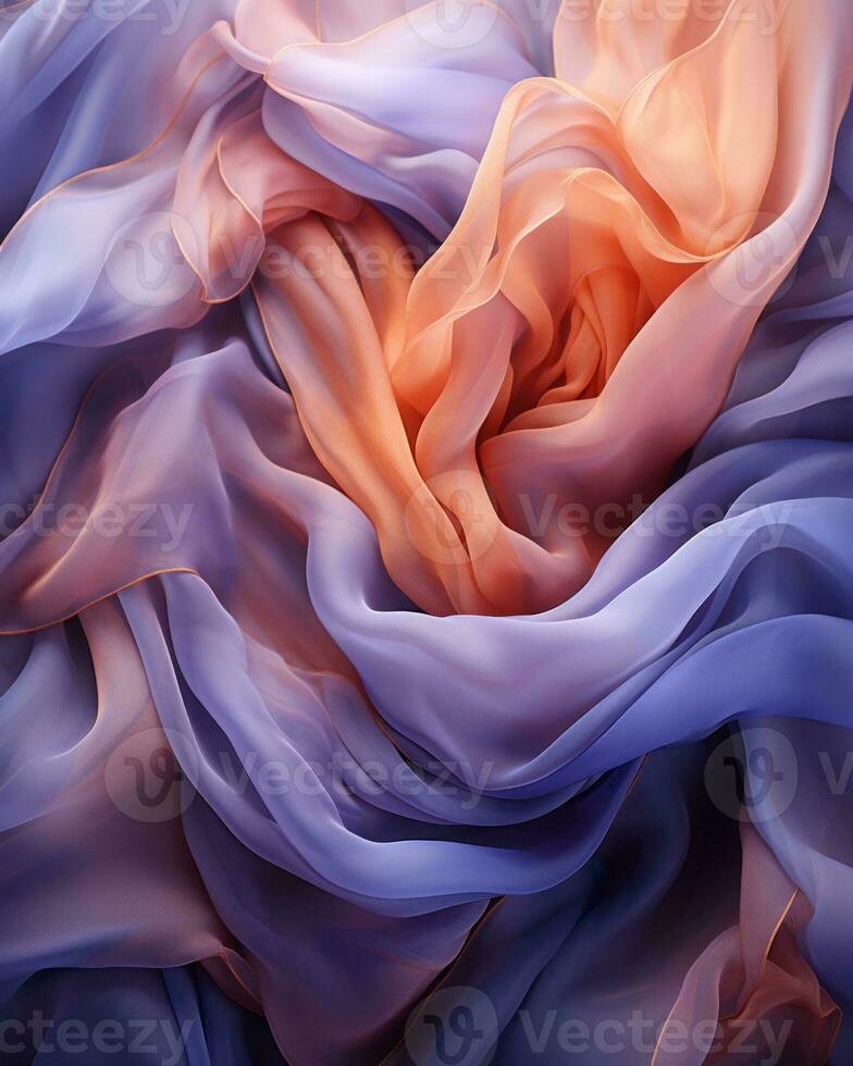 a close up of a purple and blue fabric generative ai photo