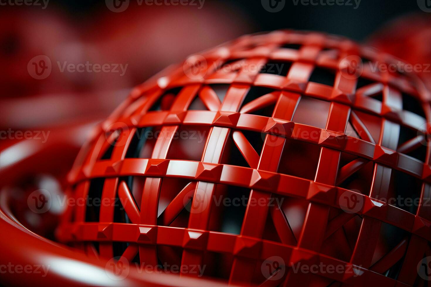 a close up of a red ball in a basket generative ai photo