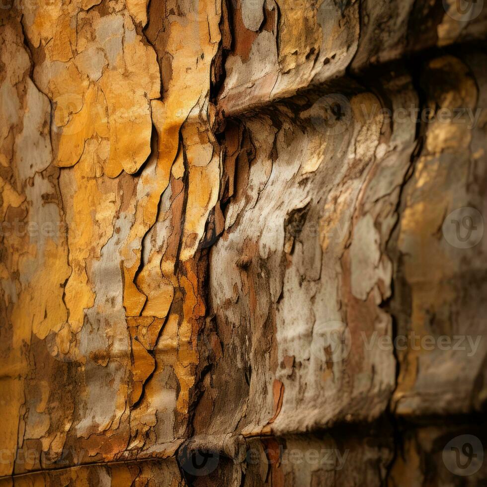 a close up of a wall with paint peeling off of it generative ai photo