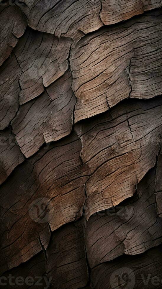 a close up of a wood texture with cracks generative ai photo