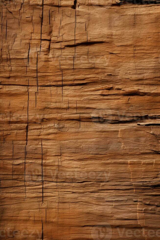 a close up of a wooden wall with cracks in it generative ai photo