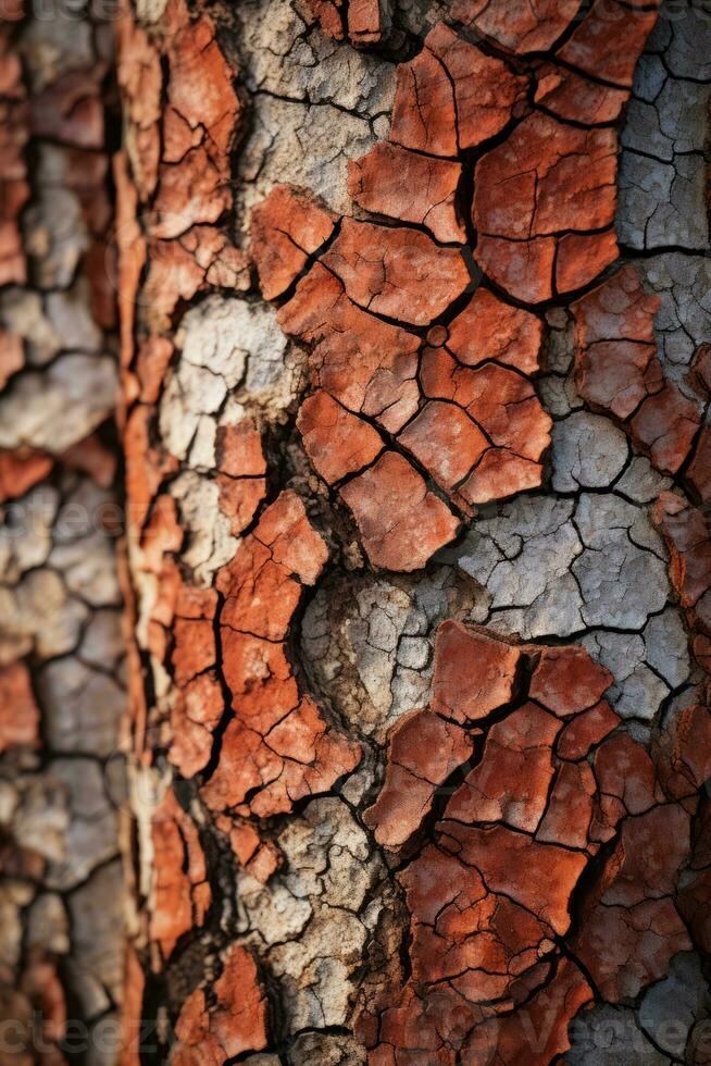a close up of the bark of a tree generative ai photo
