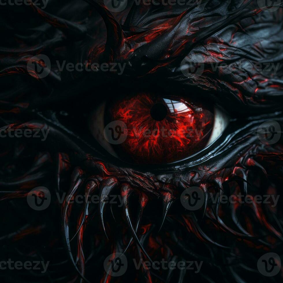a close up of the eye of a dragon generative ai photo