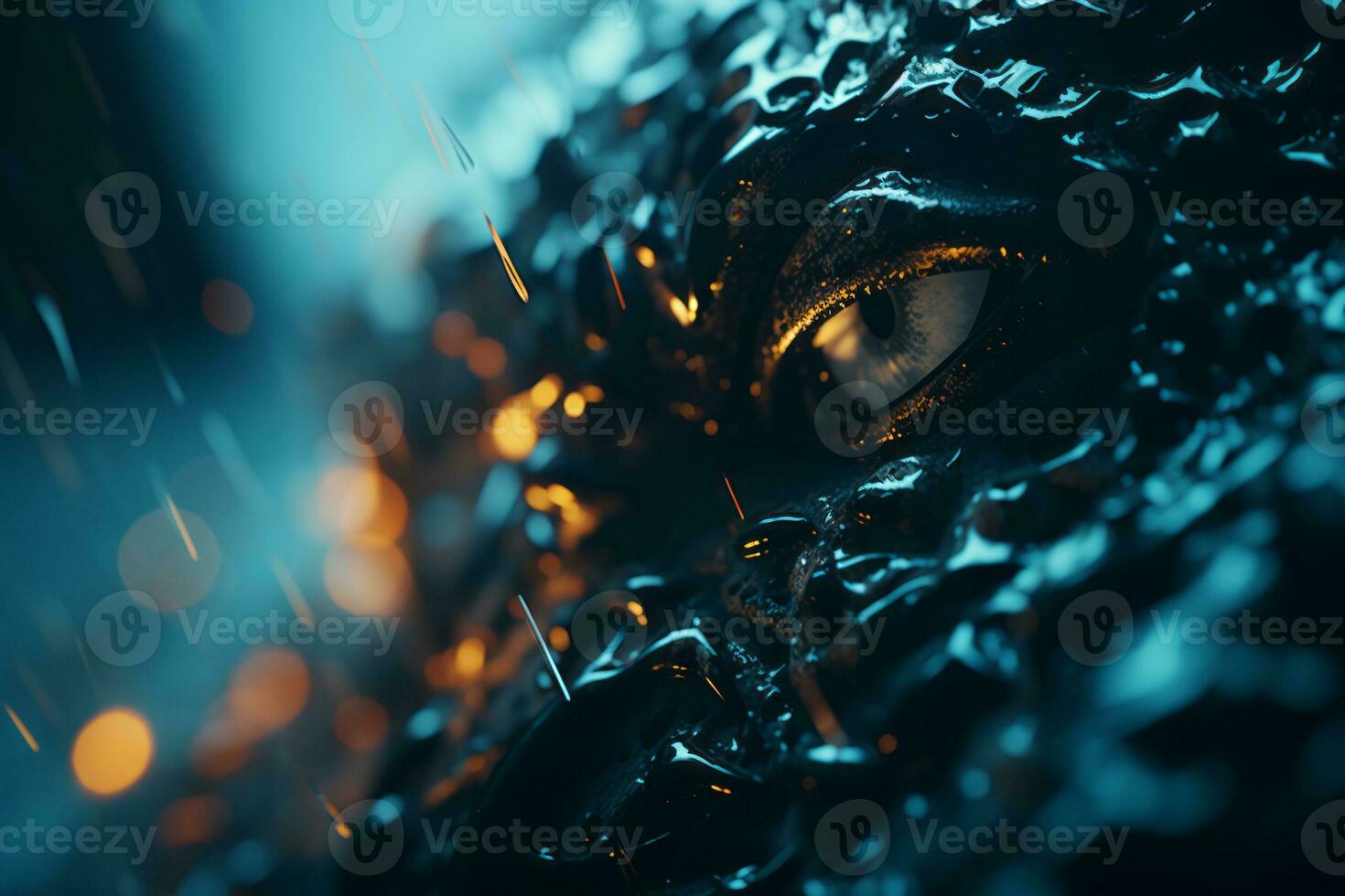 a close up of the eye of a dragon generative ai photo