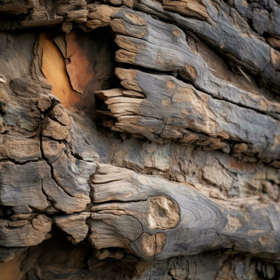a close up of the bark of a tree generative ai photo