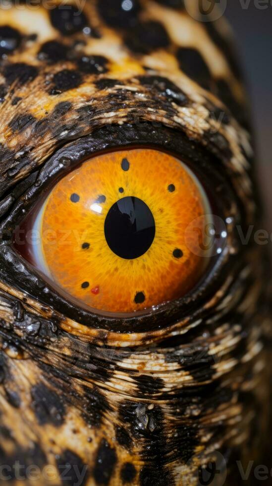 a close up of the eye of a tortoise generative ai photo