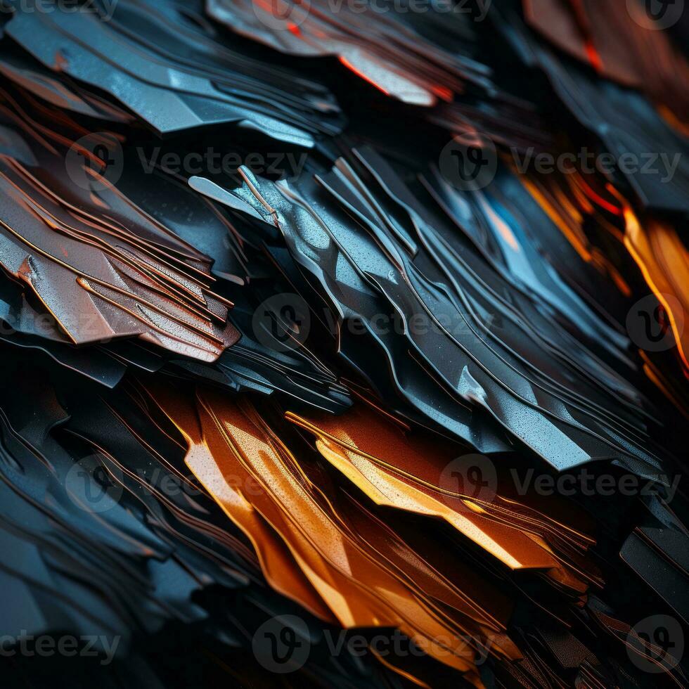 a close up view of a black and orange abstract background generative ai photo