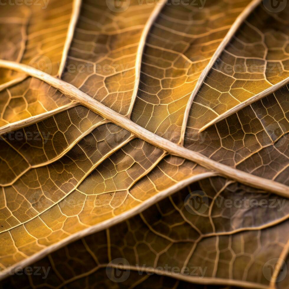 a close up view of a brown leaf generative ai photo