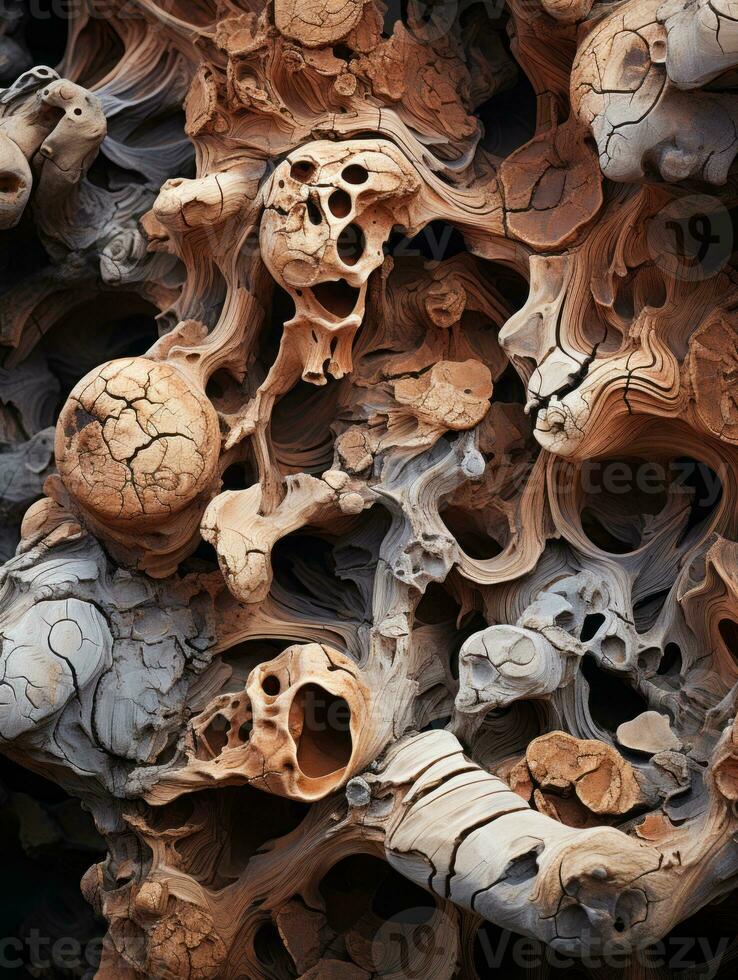 a close up view of a bunch of rocks generative ai photo