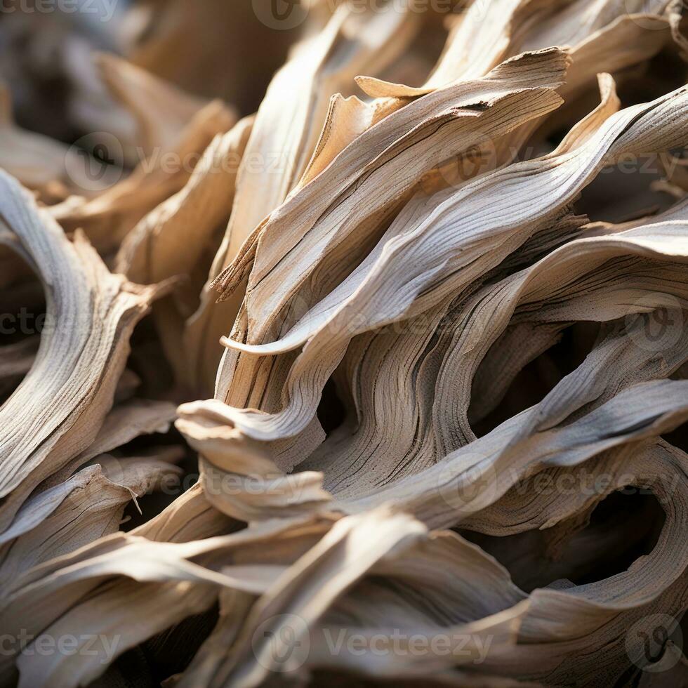 a close up view of a bunch of wood generative ai photo