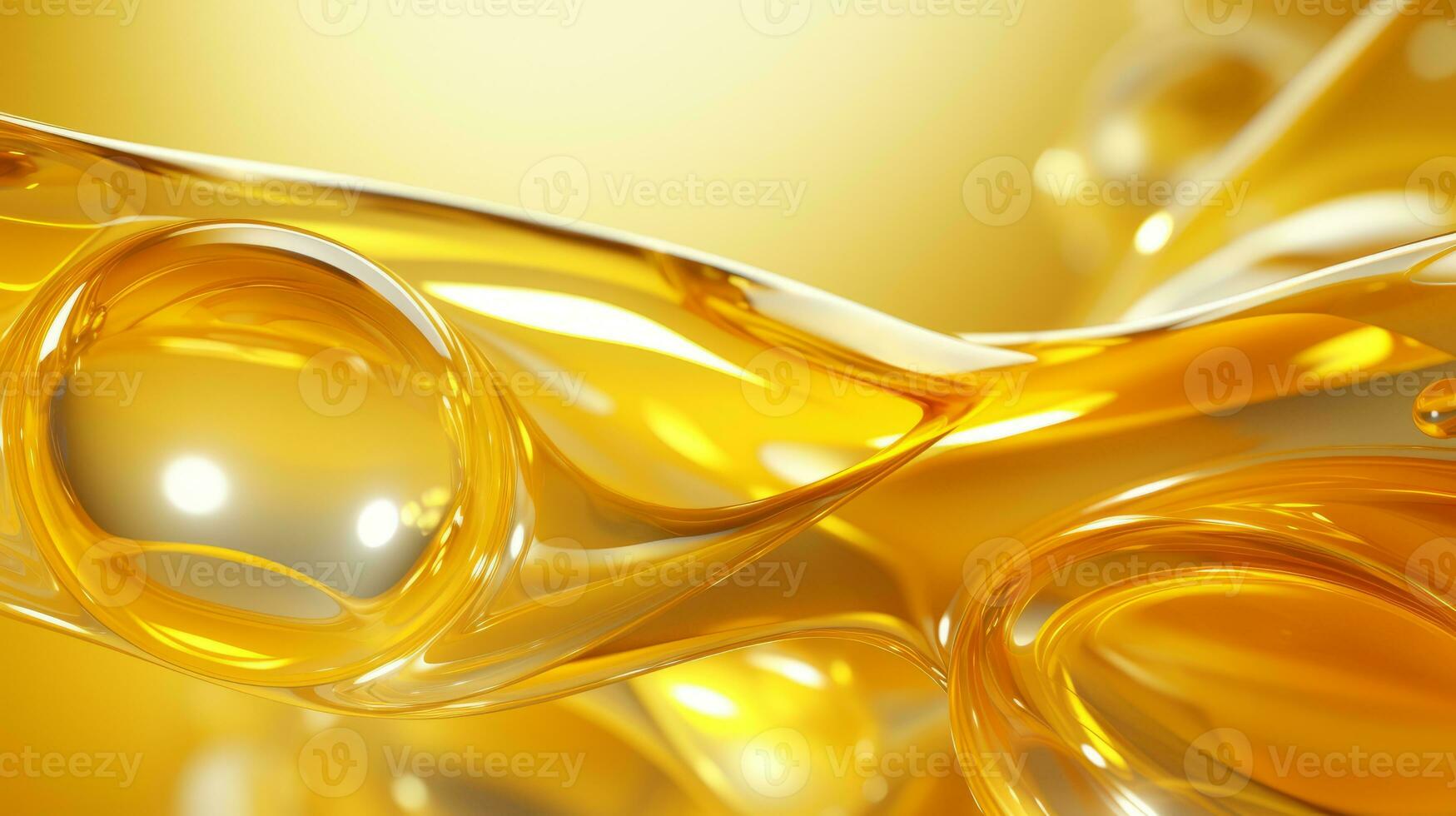 a close up view of some yellow liquid on a yellow background generative ai photo