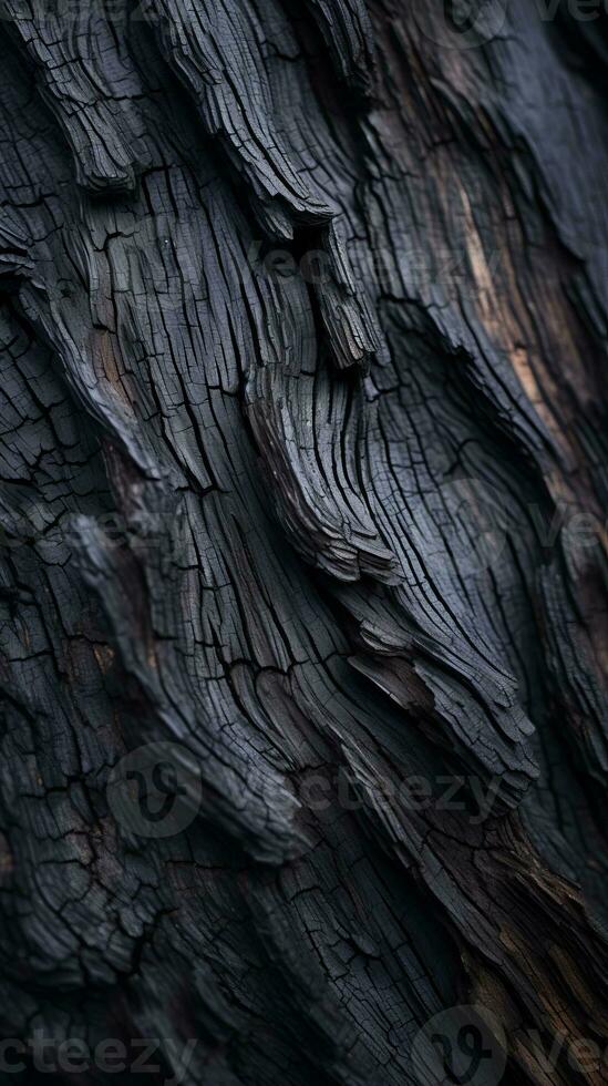 a close up view of the bark of a tree generative ai photo