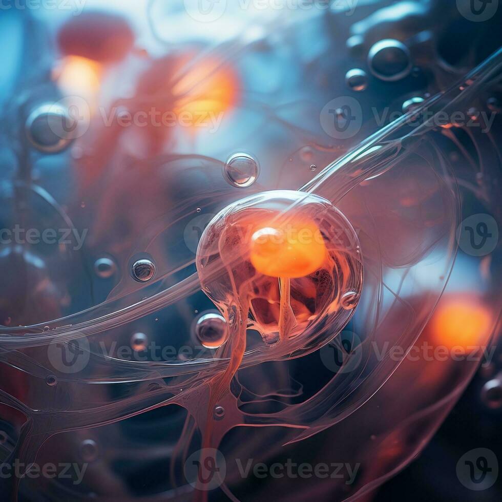a close up view of the inside of a cell generative ai photo