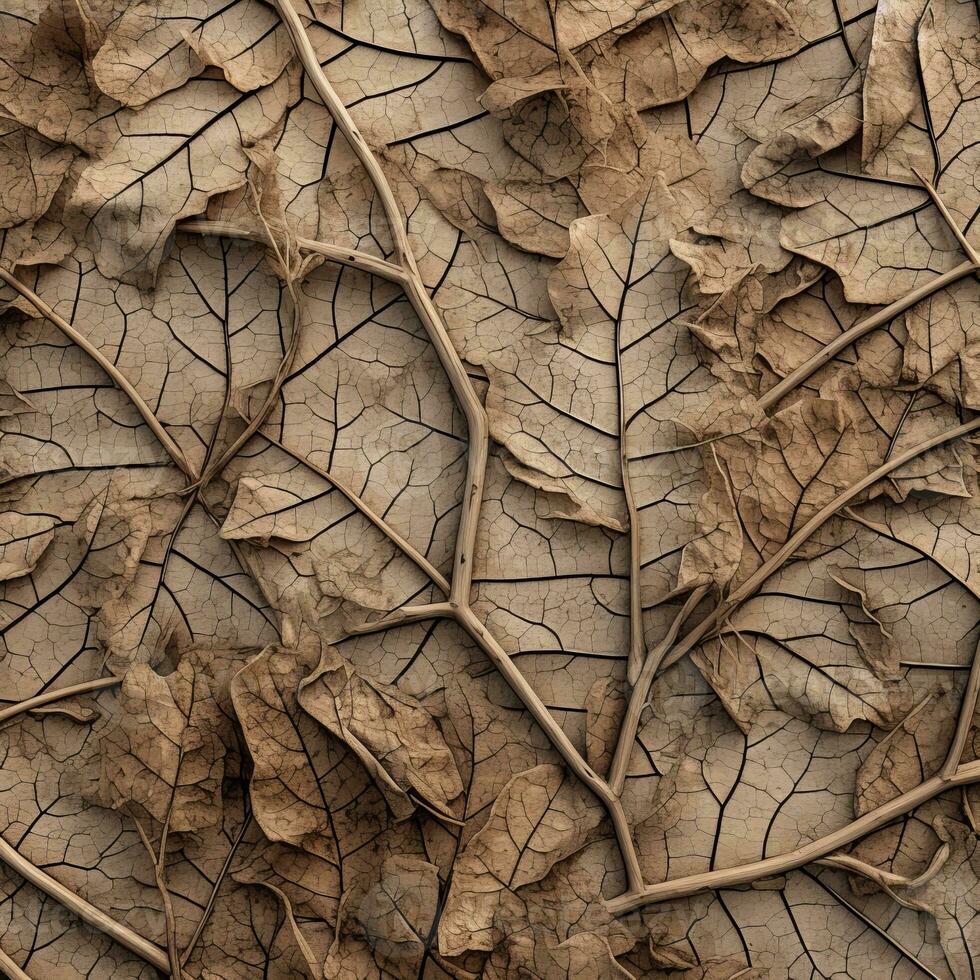 a close up view of the leaves of an oak tree generative ai photo