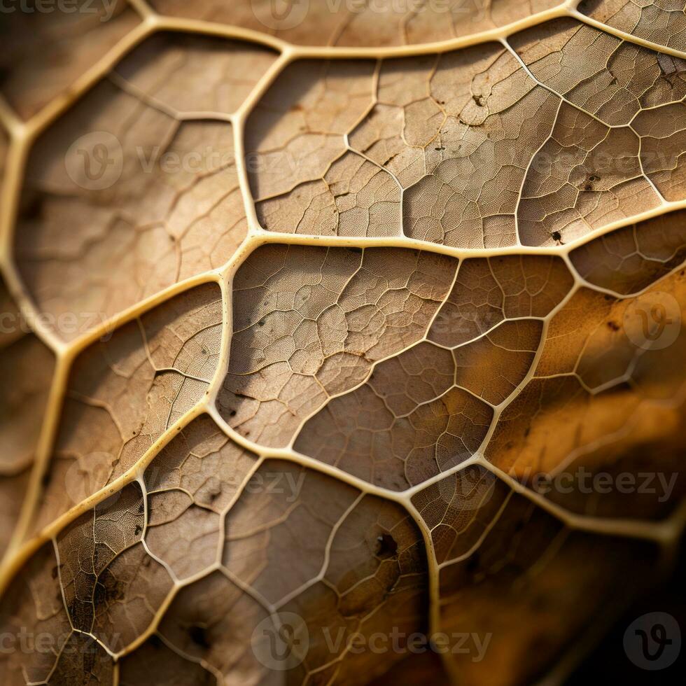 a close up view of the surface of a leaf generative ai photo