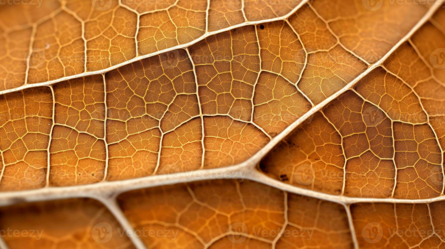 a close up view of the veins of an orange leaf generative ai photo