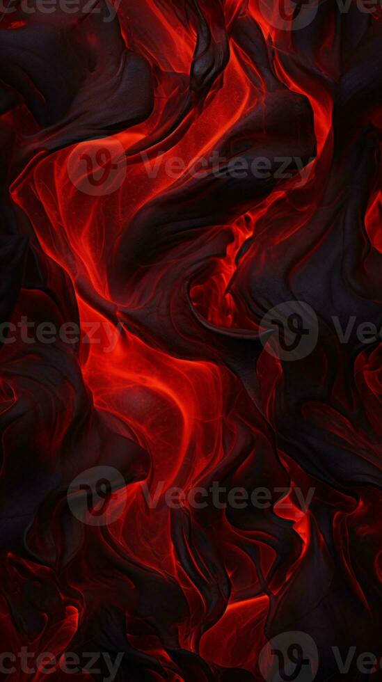 a red and black abstract background with swirls generative ai photo