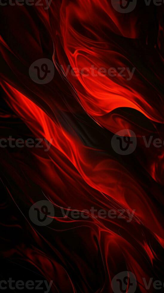 a red and black abstract background with swirls generative ai photo