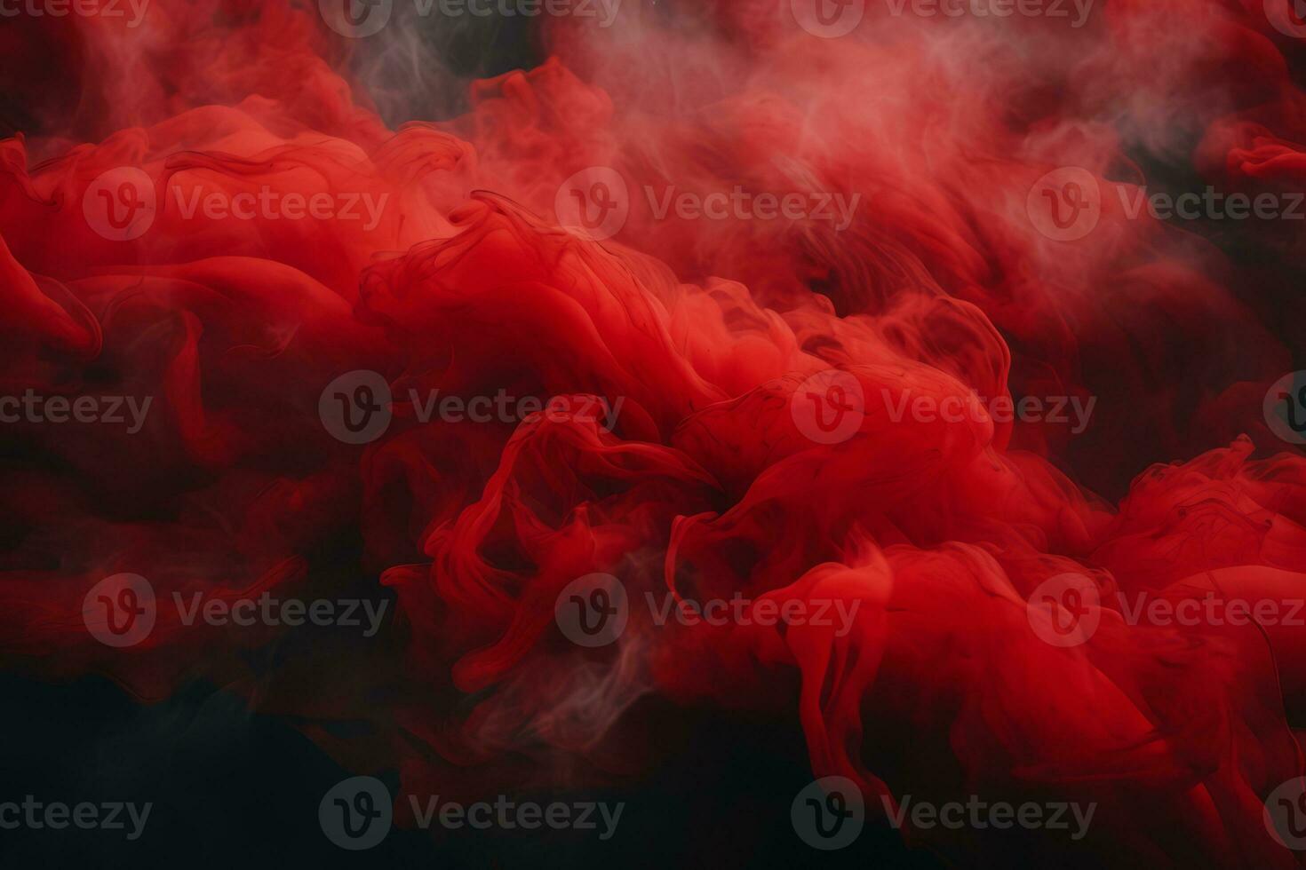 abstract red smoke on black background generative ai photo