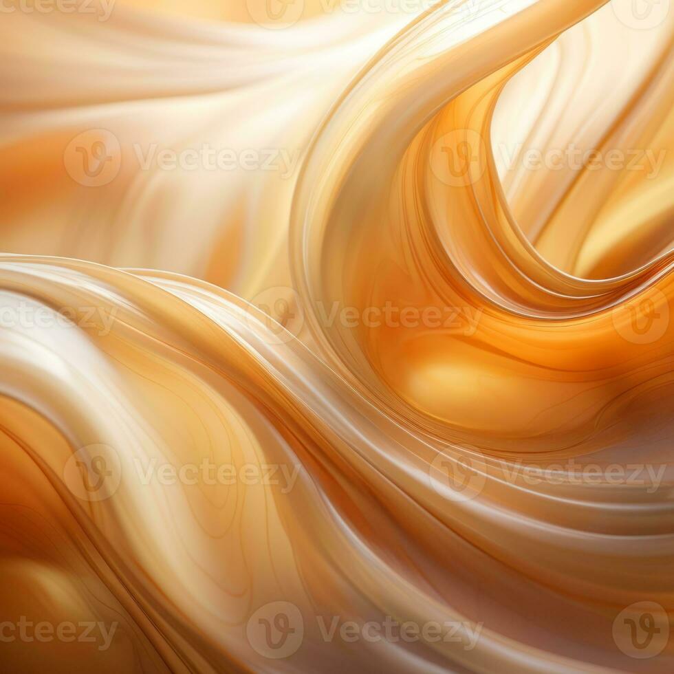 abstract swirls of orange and white liquid generative ai photo