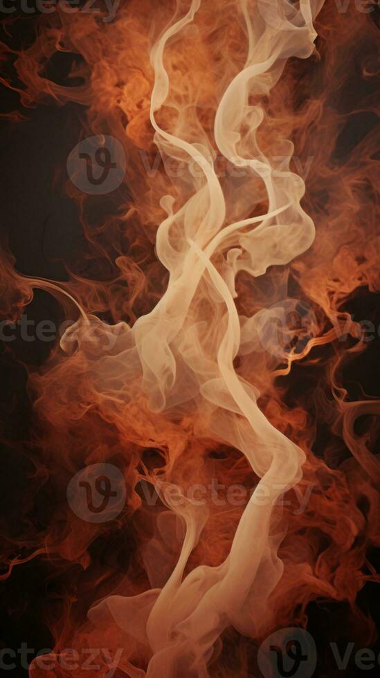 abstract smoke on black background generative ai photo