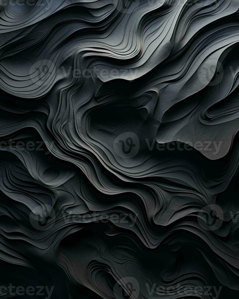 an abstract black and white image of waves generative ai photo
