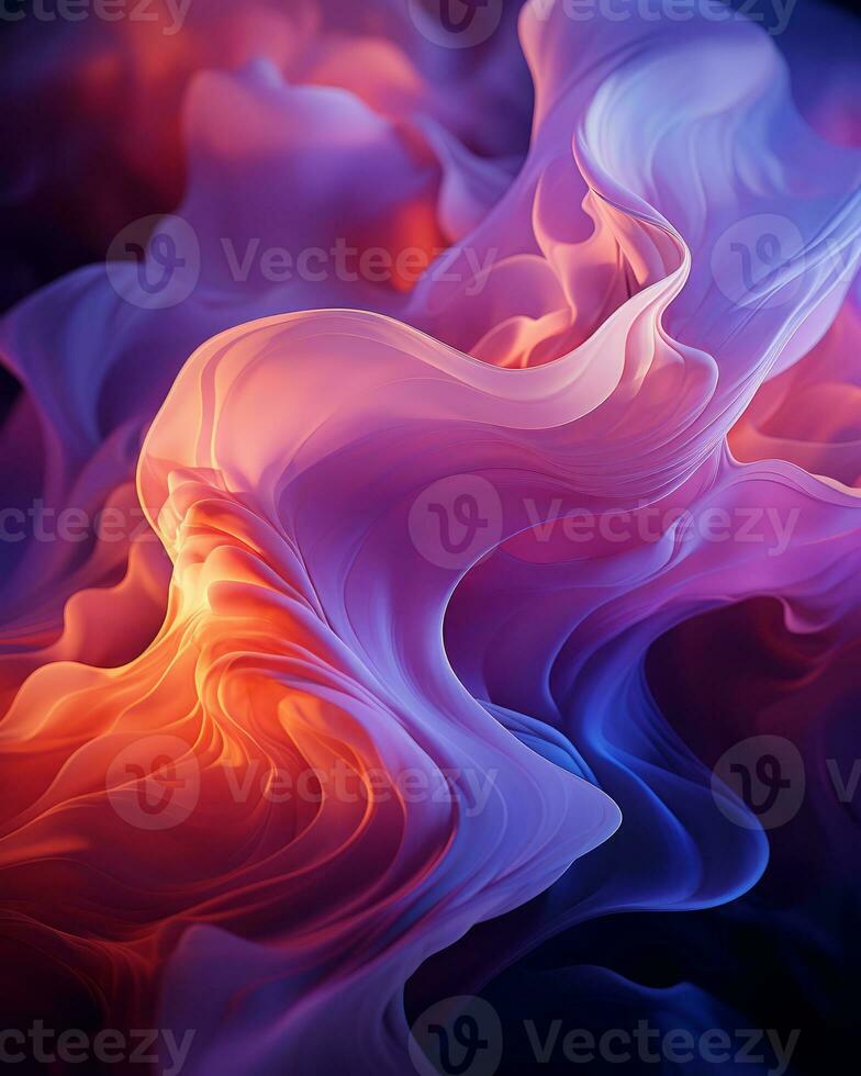 an abstract image of a colorful liquid flowing in the air generative ai photo