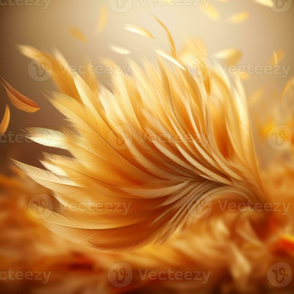 an abstract image of a feather flying in the air generative ai photo