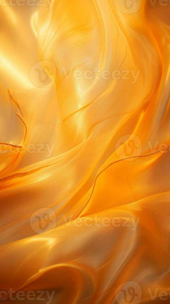 an abstract image of an orange and gold fabric generative ai photo