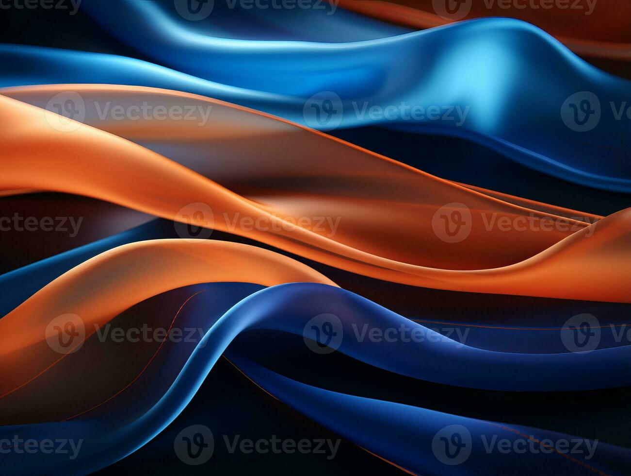 an abstract image of blue and orange fabric generative ai photo