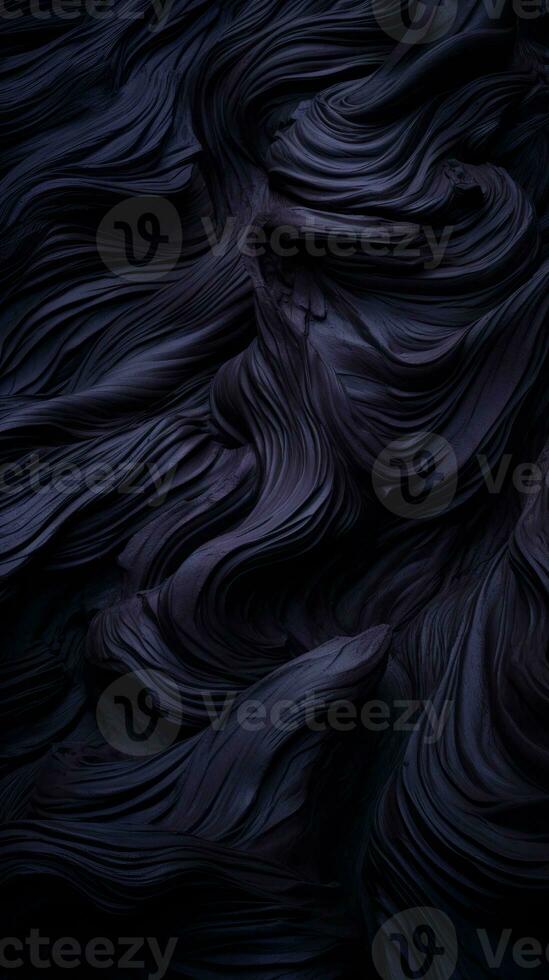 an abstract image of black waves on a dark background generative ai photo