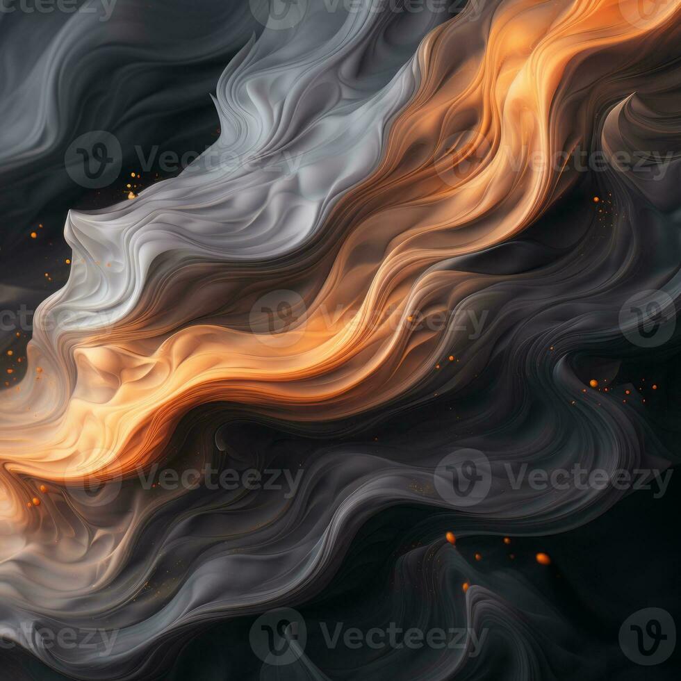 an abstract image of flames and smoke on a black background generative ai photo