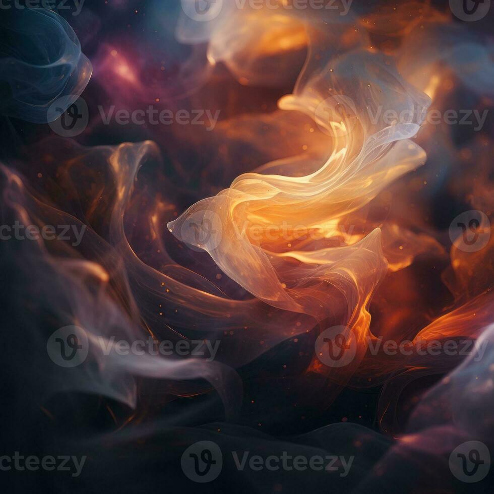 an abstract image of flames and smoke generative ai photo