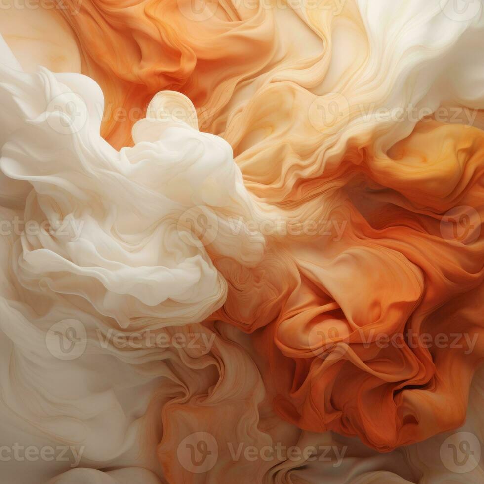 an abstract image of orange and white fabric generative ai photo
