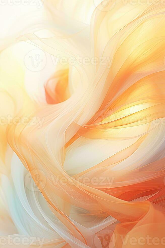 an abstract image of orange and white swirls generative ai photo