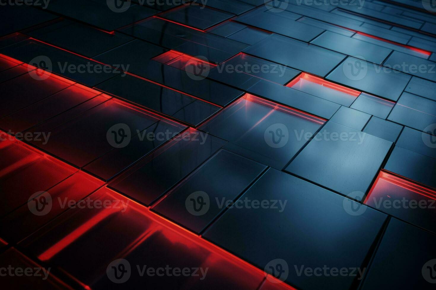 an abstract image of red and black lights on a black background generative ai photo