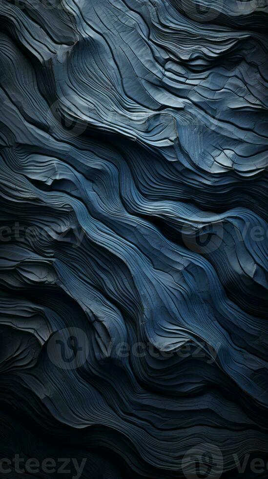 an abstract image of waves on a black background generative ai photo