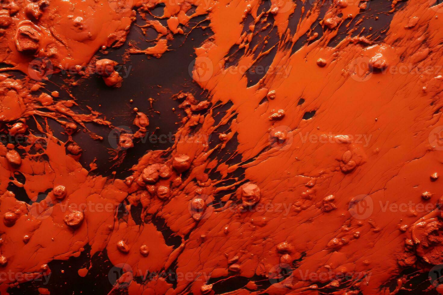 an abstract painting of red paint on a black background generative ai photo