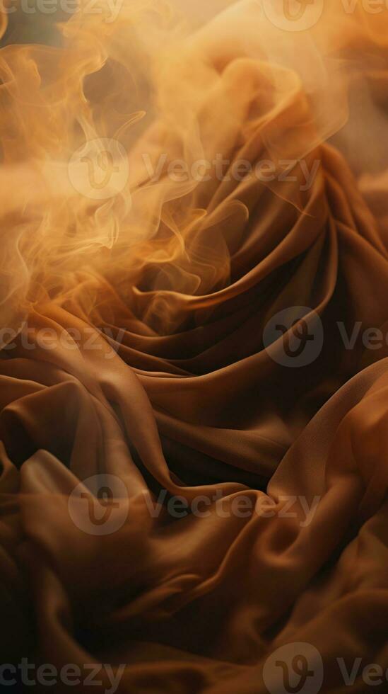 an image of a brown fabric with smoke coming out of it generative ai photo