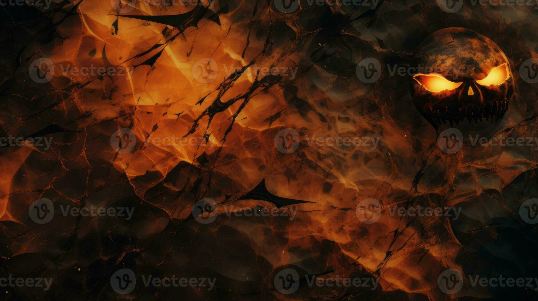 an image of a burning skull with flames coming out of it generative ai photo
