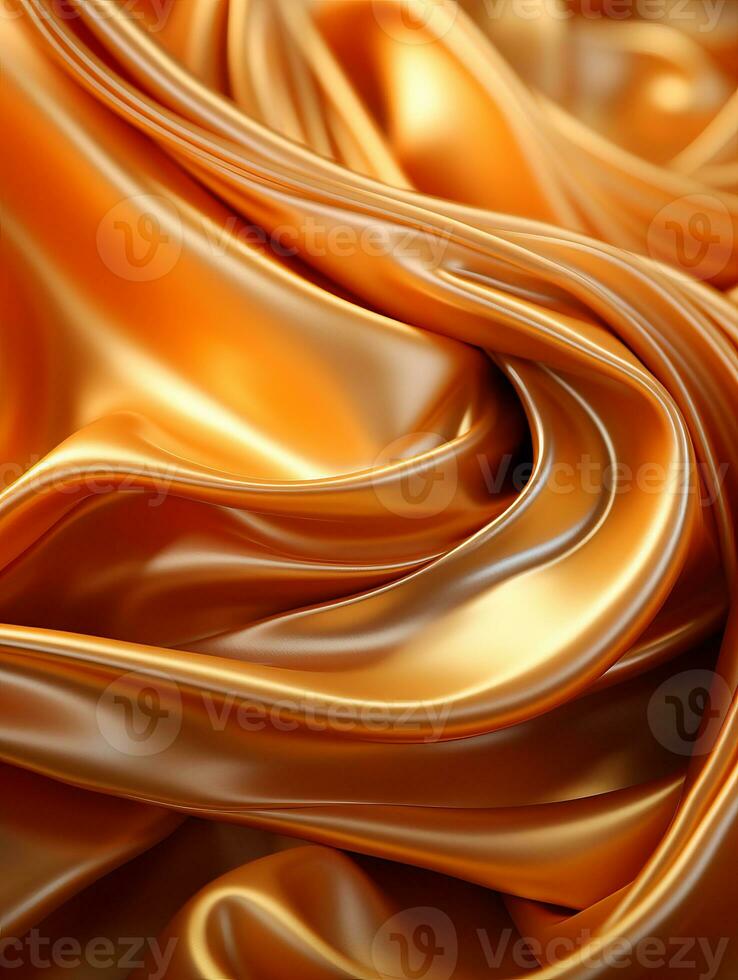 an image of a golden silk fabric generative ai photo