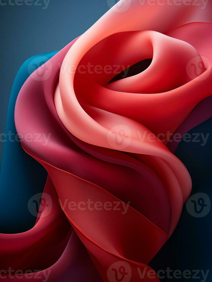 an image of a red blue and pink fabric generative ai photo