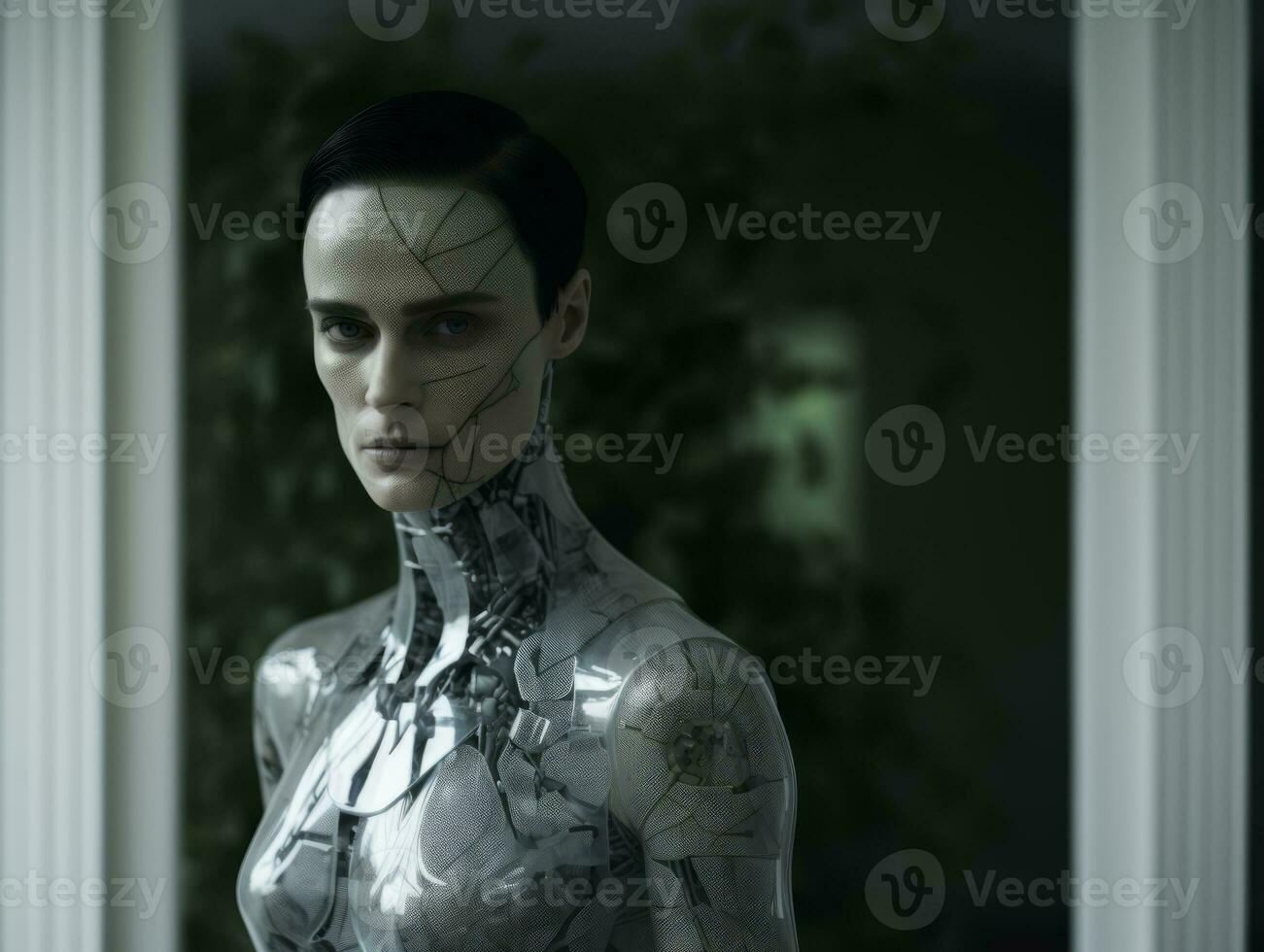 an image of a woman in a futuristic suit generative ai photo