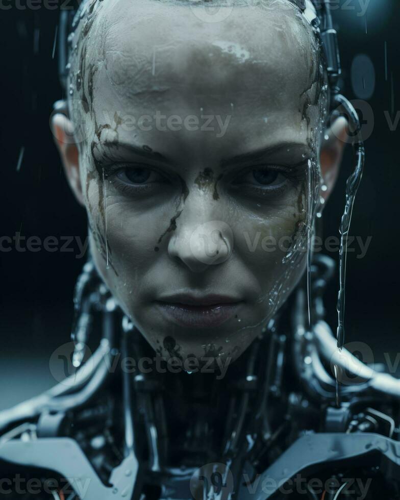 an image of a woman in a robot suit generative ai photo