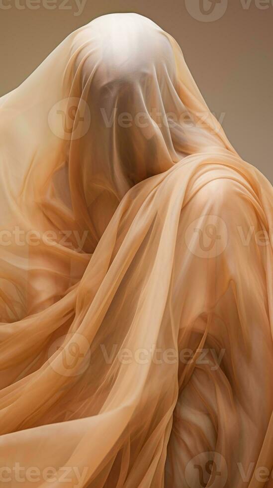 an image of a woman wrapped in a cloth generative ai photo